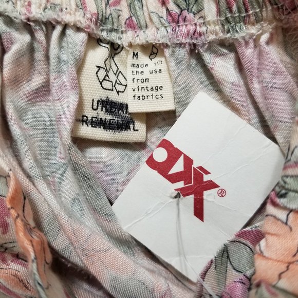 Urban Renewal skirt Medium floral print midi pockets anchor nautical buttons UO - Picture 8 of 9